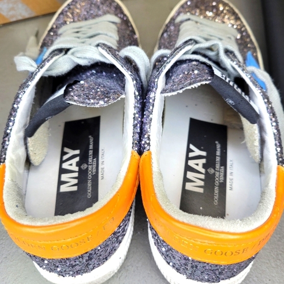 [EUC] Golden Goose Grey Glitter May Sneakers SIZE 37 in box AUTHENTIC - Picture 8 of 11